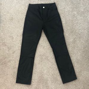H&M High Waisted Black Pleather Pants